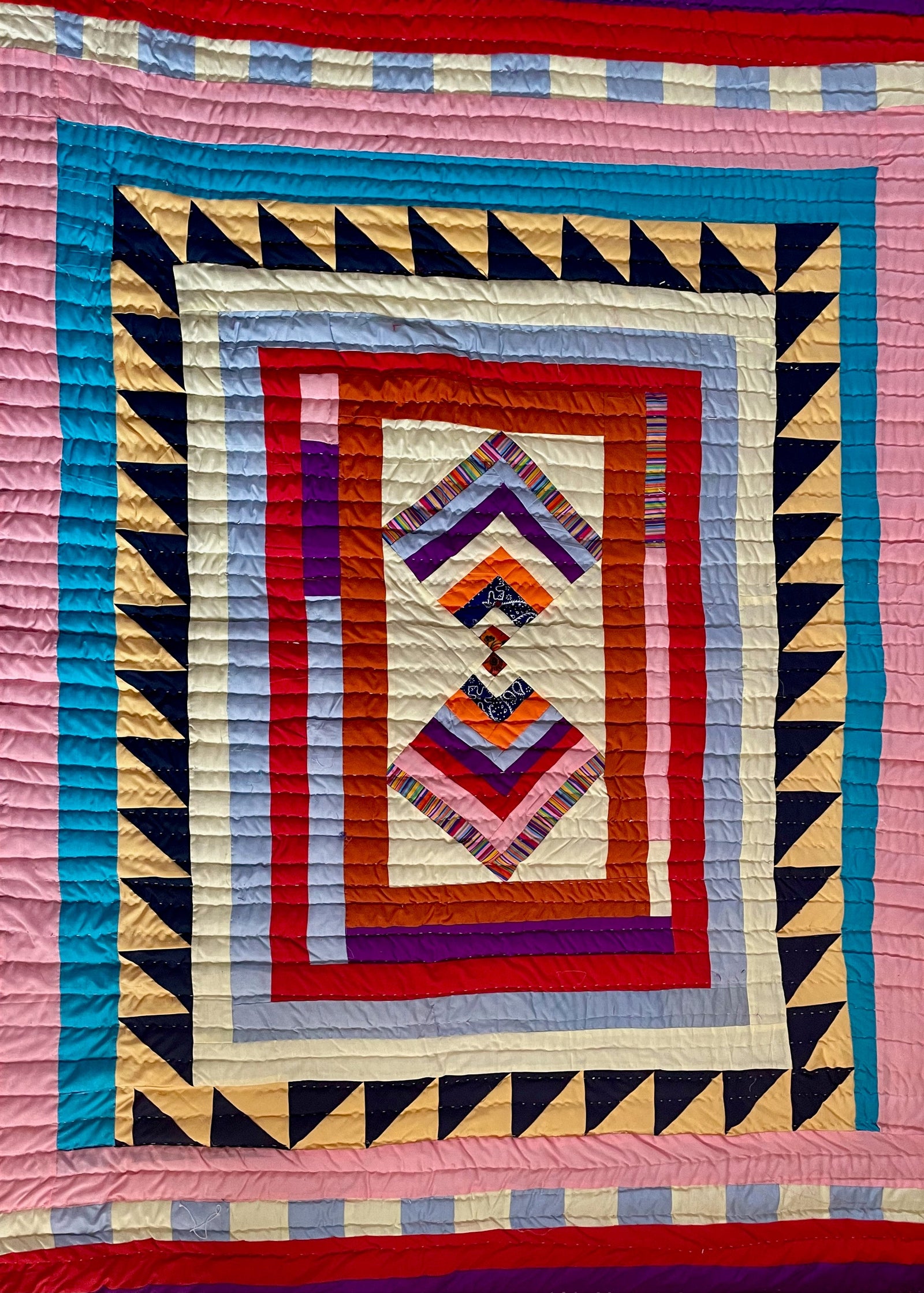 Fancy Quilt- Rainbow Diamonds