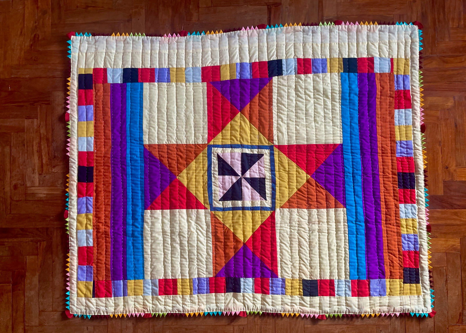 Baby Quilt- Lucky Pinwheel