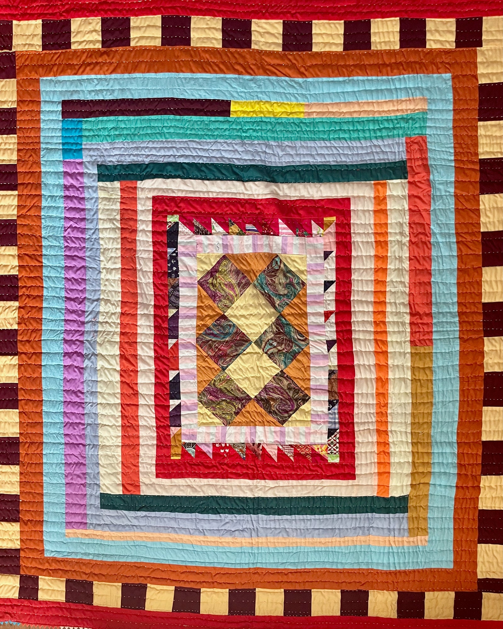 Fancy Quilt  - Earth Diamonds