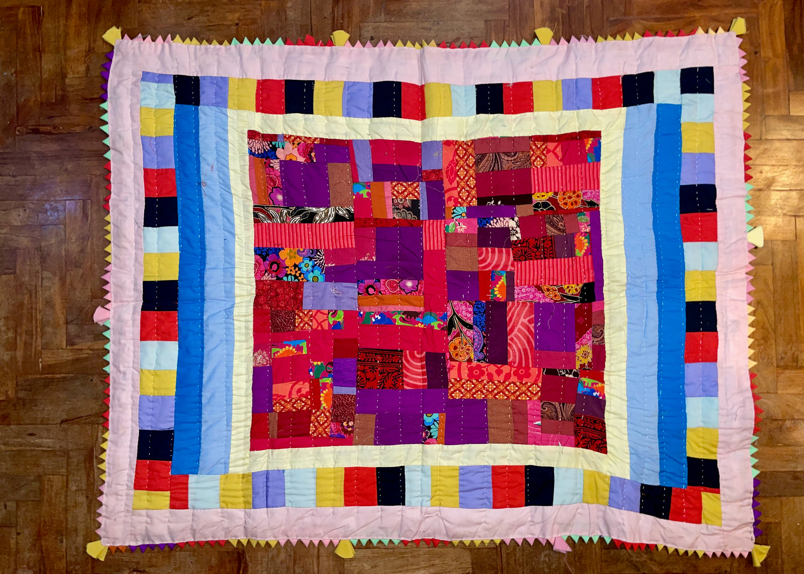 Baby Quilt- Iris and Rose