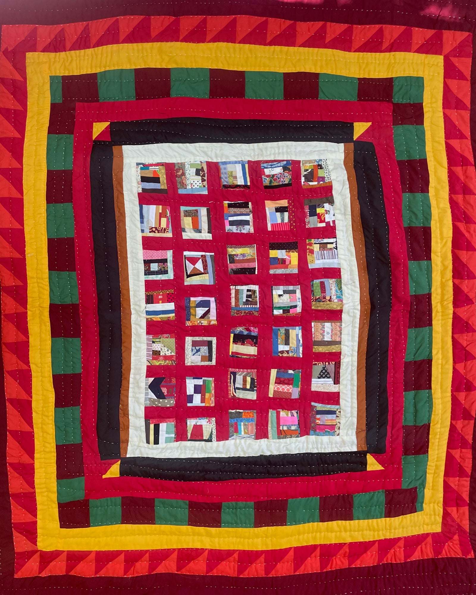 Fancy Quilt - Red Patchwork Heart