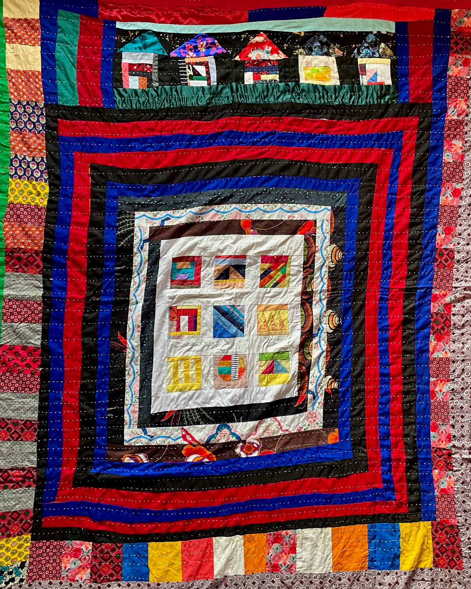 Classic Quilt - Village Beside the Sea