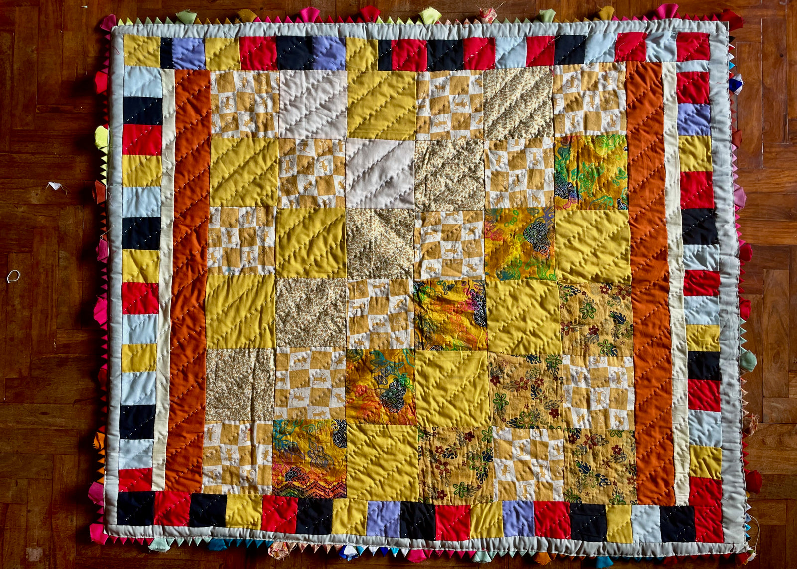 Baby Quilt- Gold Cascade